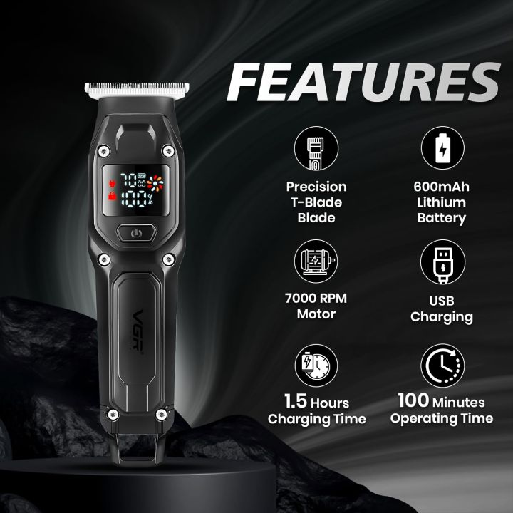 VGR%20V-964%20Professional%20Hair%20Trimmer%20for%20Men%20&%20Boys%20%7C%20Turbo%20Mode%20%7C%20LED%20Display%20%7C%201.5%20Hour%20Runtime%20%7C%20Quick%20Charge%20%7C%20Stainless%20Steel%20Blades%20%7C%20Corded/Cordless%20Use%20%7C%203%20Cutting%20Lengths%20%7C%20Rechargeable%20Beard%20&%20Hair%20Clipper%20%7C%20Reelax%20Comforts%20%7C%20Relax%20Home%20Solutions%20-%20Image%204