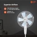 Orient Electric High Speed Stand-70 400 MM Oscillating Pedestal Fans | Stand Fan with Tilt Mechanism | High Air Delivery | Aesthetic Design with Telescopic Arrangement | (Snow White). 