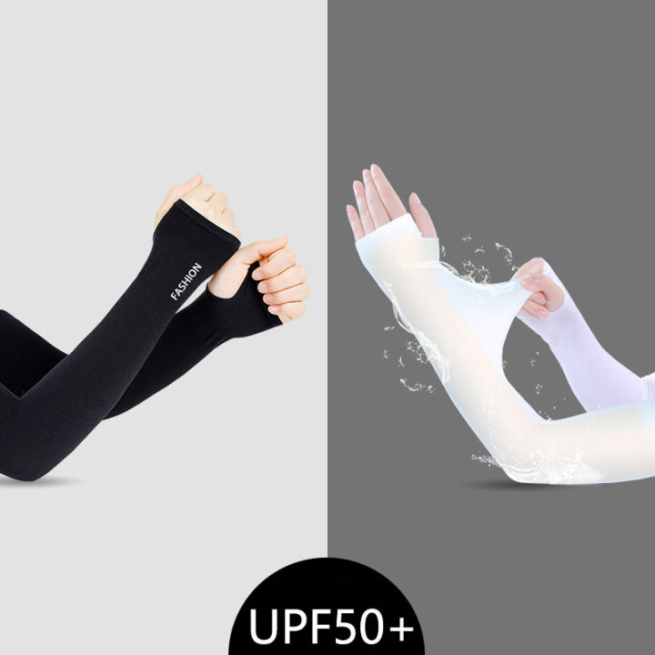 AntiUV Solar Arm Gloves For Women And Men Cycling Fingerless Gloves