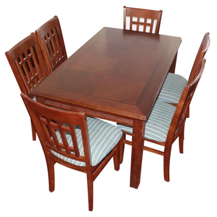 Sunrise Furniture 6-Seater Wooden Square Top Dining Table - Walnut
