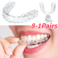 Soft Silicone Tooth Orthodontic Braces Set Teeth Whitening Boxing Trays Protection Anti Snoring Mouth Guard EVA Teeth Protector. 