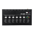 MX600 Ultra Low-Noise 6-Channel Line Mixer Stereo/Single Track Switch Microphone Preamplifier Headphone Preamplifier Sound Mixer. 