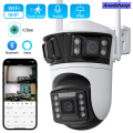 Anedshaop 6K 12MP HD Three Screen WIFI IP Camera Outdoor Three Lens Camera New style>New style 6MP Ai Human Detection iCsee App CCTV Video Security Camera. 