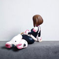 Doll Gift Collection Uraraka Action Seated Ochaco Academy MHA Anime New Hero Character Doll Ochakopvc Model 10 cm. 