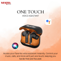 Vestel ZAPP ZE101 Earbuds | Bluetooth 5.3 | Quad Mic ENC | 45ms Ultra-Low Latency | Deep Bass | True Bass Sound | BT Calling | IPX6 Waterproof | 40H Battery Life | 13mm Drivers | One-Touch Voice Assistant | Wireless Earbuds for Gaming & Music. 