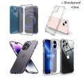 Apple iPhone 14 , 14 Plus , 14 Pro & 14 Pro Max Clear Transparent Shockproof Soft Tpu Cover Case. 