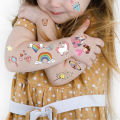 10PCS New Tattoos for Children Transfer Tattoos for Kids Mini Waterproof Tattoos Festival Glitters Face Unicorn Animals Stickers. 