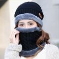 Unisex Woolen Beanie Cap Plus Muffler Scarf Set For Men Women Girl Boy. 