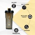 MuscleBlaze Cyclone Shaker 700ml Black | 100% Leakproof BPA-Free Blender Bottle | Ideal for Whey Protein Preworkout & Shakes | Plastic. 