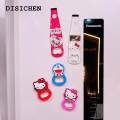 DISICHEN Original Sanrio Hello Kitty Bottle Opener Cute Cartoon Silicone Stainless Steel Opener Mymelody Fridge Magnet Kitchen Bar Tool. 