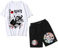 Demon Slayer Anime Combo Printed T-Shirt And Half Pant For Unisex - T-Shirts For Men And Women | Half- Pants. 