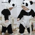Wenefang 0-36months Newborn Baby Keep Warm Winter Jumpsuit Overall Panda Animal Hot Selling Hooded Romper Infant Boy And Girl Hallowe Cosplay Pajamas. 