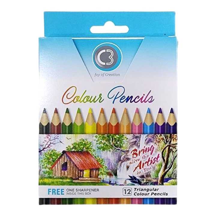 Doms C3 Pencil Colors(Half)-12 Colors
