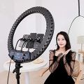 Diameter Ring Light For Professional Video Maker With 7 Fit Tripod Stand, Cell Phone Holder Dimmable 3 Light Modes For Live Stream. 