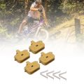 4 Sets Durable Ketone-Based All Metal Disc Brake Pads Yellow With Circlip Mountain Bike Brake Pads Bicycle Disc Brake Pads Bike Accessories. 