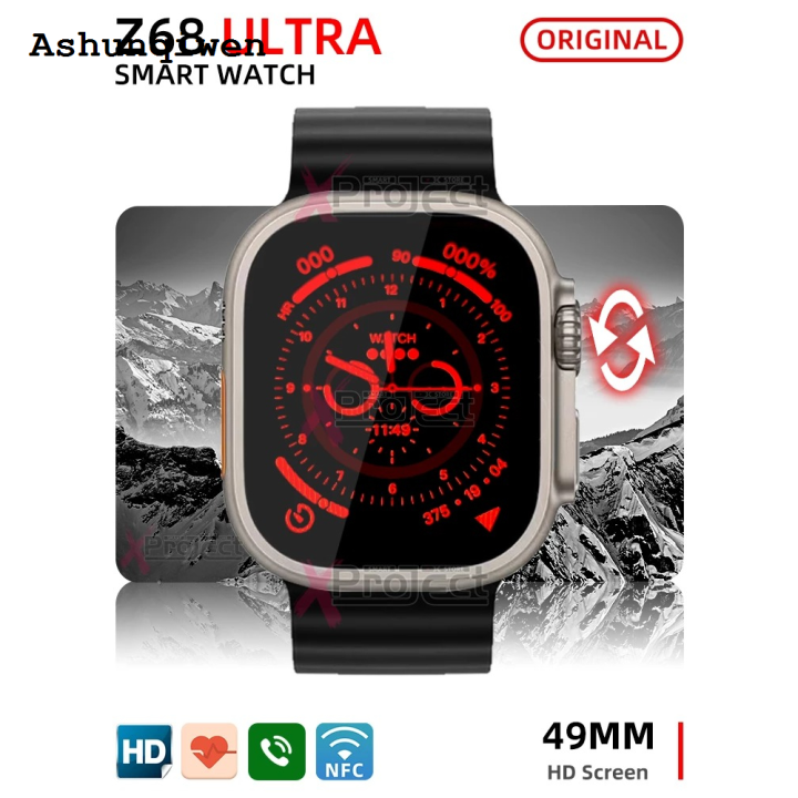 Ashunqiwen%20Hot%20Selling%20Z68%20Ultra%20Series%208%20Smart%20Watch%202.0%20Inches%202.5D%20Curved%20Full%20Touch%20Screen%20Smartwatch%20Bluetooth%20Call%20Blood%20Pressure%20Watches%20With%20NFC%20Function%20Magnetic%20Wireless%20Charging%20-%20Image%202