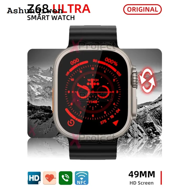 Ashunqiwen%20Hot%20Selling%20Z68%20Ultra%20Series%208%20Smart%20Watch%202.0%20Inches%202.5D%20Curved%20Full%20Touch%20Screen%20Smartwatch%20Bluetooth%20Call%20Blood%20Pressure%20Watches%20With%20NFC%20Function%20Magnetic%20Wireless%20Charging%20-%20Image%202