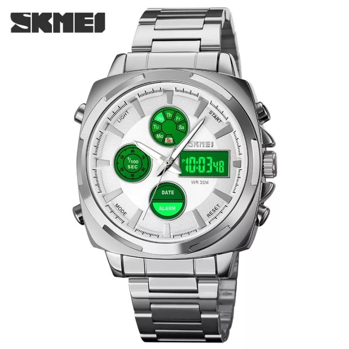Skmei%201673%20Dual%20Time%20Multifunction%20Quartz%20Watch%20Big%20Dial%20High-Hero%20Glass%20Business%20Alarm%20Watches%203Atm%20Waterproof%20Chrono%20Wristwatch%20For%20Men%20-%20Image%204