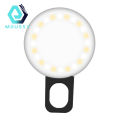 Portable LED Selfie Flash Fill Light 3 Adjustable Mode 20 Beads Easy Clip-On Brighten Live Beauty Fill Light. 