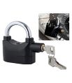 Universal Anti-Theft Padlock with 110dB Siren Alarm - Best-Selling Waterproof Lock for Bike, Motorcycle, Door - Black. 