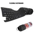 Flexible Keyboard, USB Wired 85 Keys Rollup Silent Typing Soft Touch Keyboard for PC Notebook Laptop(Black). 