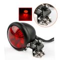 JAERBEE 4X Red 12V LED Black Adjustable Cafe Racer Style Stop Tail Light Brake Rear Lamp Tail Light for Chopper. 