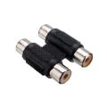 2 X Double RCA Phono Female to Female Audio Coupler Connector Adaptor Stereo. 