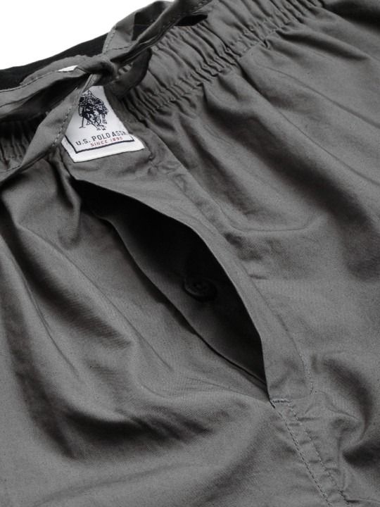 U.S.%20Polo%20Assn.%20Men%20Grey%20Solid%20Pure%20Cotton%20Lounge%20Pants%20-%20Image%204