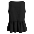 Summer Tie Front Vest Top Black XS. 