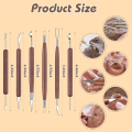 Clay Sculpting Tools, Basic Clay Pottery Carving Tool Kit with Wooden Handles and Tool Bag for Carving, Molding Easy to Use. 