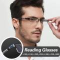 Anti Blue Reading Glasses Men Half-frame Glasses Business Style Male Eyeglasses For Old People Glasses With Grade +100~+400. 