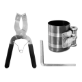 1 Set Engine Piston Ring Caliper Compressor Ratchet Pliers 53mm -175mm Tool Set Installer Expander Remover Kit. 