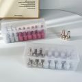 Portable Rectangle Nail Polish Storage Box Transparent Plastic Nail Wear Storage Container Large Capacity Nail Art Organizer Nail Technician. 