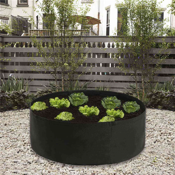 ZOROOM%205X%20Raised%20Garden%20Bed%20Fabric%20Raised%20Planting%20Bed%20Bag%20for%20Herb%20Flower%20Vegetable%20Plants%20Dia%2024%20Inch%20X%208%20Inch%20-%20Image%204