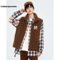 Metersbonwe mens Brown colour half Jacket with fur. 