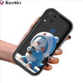 Jizetin for Realme C15 Back Cover Blue Machine Cat Ladder Camera Soft Rubber Mobile Phone Case. 