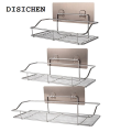 DISICHEN Sales promotion Stainless Steel Bathroom Storage Shower Shelf Punch-Free Kitchen Toilet Wall Hanging Rack Organizer Bathroom Corner Shelves Set. 