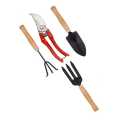 4 In 1 Combo Garden Tool Set Combo with Flower Cutter (Wooden Handle and Black Metal). 