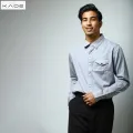 KADE Grey Classic Cotton Shirt For Men. 