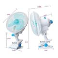 Mini Clip Electric Fan- Blue/White. 