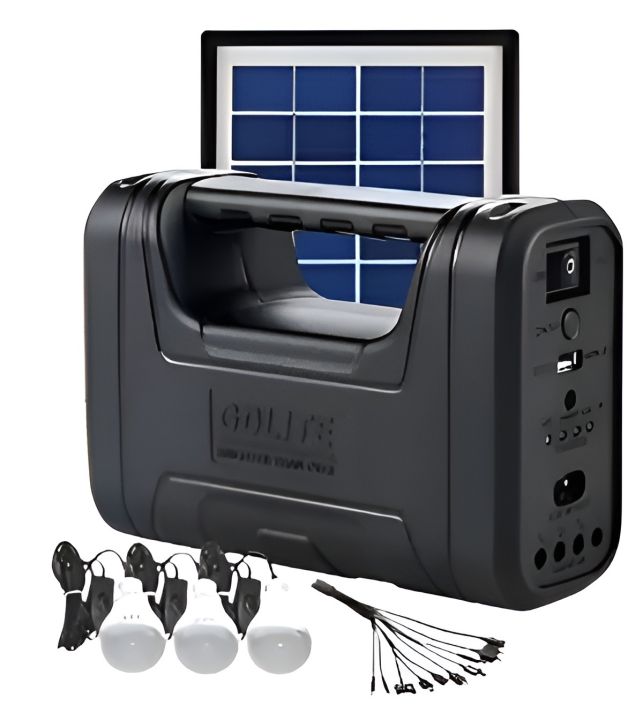 Gdlite GD-8017A Solar Home Lighting System with 3 Led Bulbs