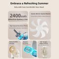 Long Lasting 5 Speed Desk Fan Rechargeable LED Digital Display USB Fan Silent 90° Adjustable Angle Mini Desk Cooling Fan Home Office Use. 
