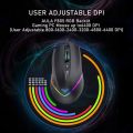 AULA F805 Wired Gaming Mouse with Side Buttons, 6400 DPI, RGB Backlit USB Computer Mice (Black). 