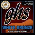 GHS Strings WB-L White Bronze - Alloy 52 Light Acoustic Guitar Strings 012-054. 