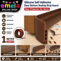 Silicone Self Adhesive Door Bottom Sealing Strip Guard for Home| Door Protector for Home from Dust, Insects, Waterproof, Soundproof Door Seal| Door Air Blocker 1 Meter| White. 
