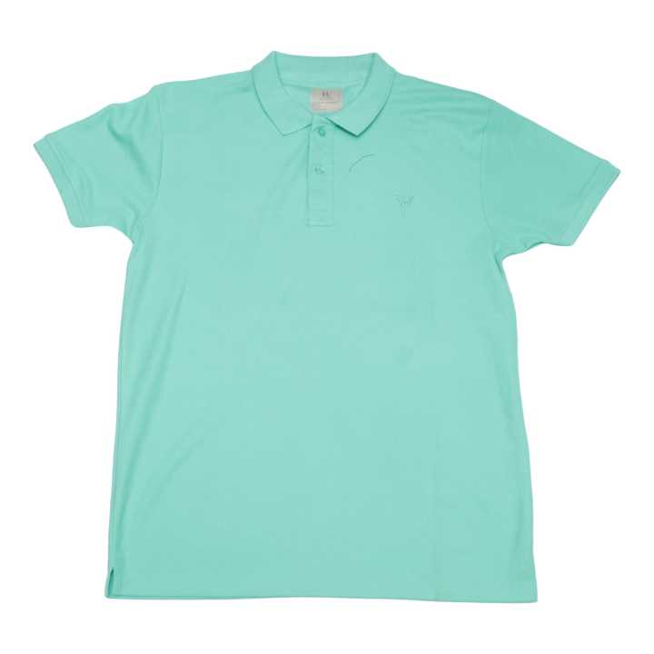 Light Green Stylish Cotton Polo T-Shirt For Men