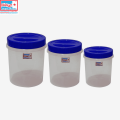 Bagmati Set Of 3 Small Plastic Containers- Blue. 