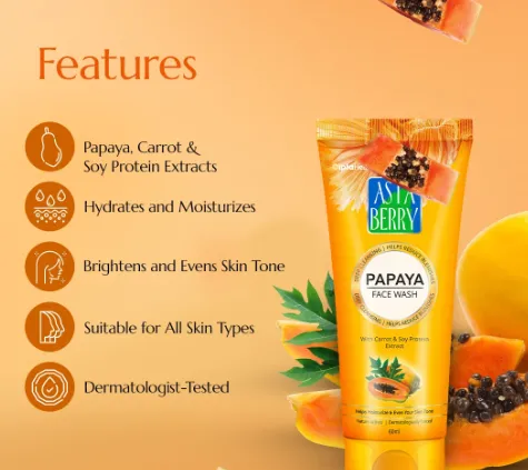 Astaberry Papaya Face Wash 60 Ml