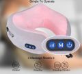 U-Shaped Massage Pillow,Portable Neck Massager U-Shaped Memory Foam Electric Neck Massage to Relieve Muscle Pain. 
