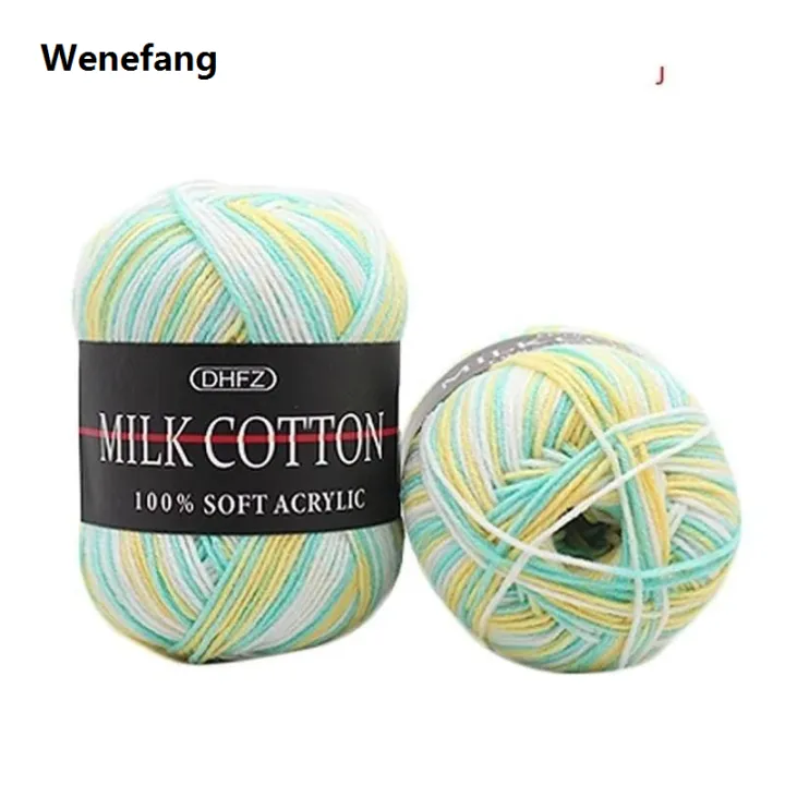 Wenefang%20Mixed%20Colour%2050g%20Knitting%20Yarn%20Knitting%20Tool%20Cotton%20Profesional%20Yarn%20Crochet%20Milk%20Soft%20Baby%20Cotton%20Wool%20Yarn%20-%20Image%204